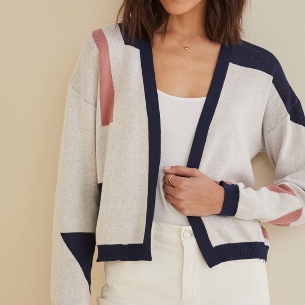 Amour Vert Una Color Block Cardigan